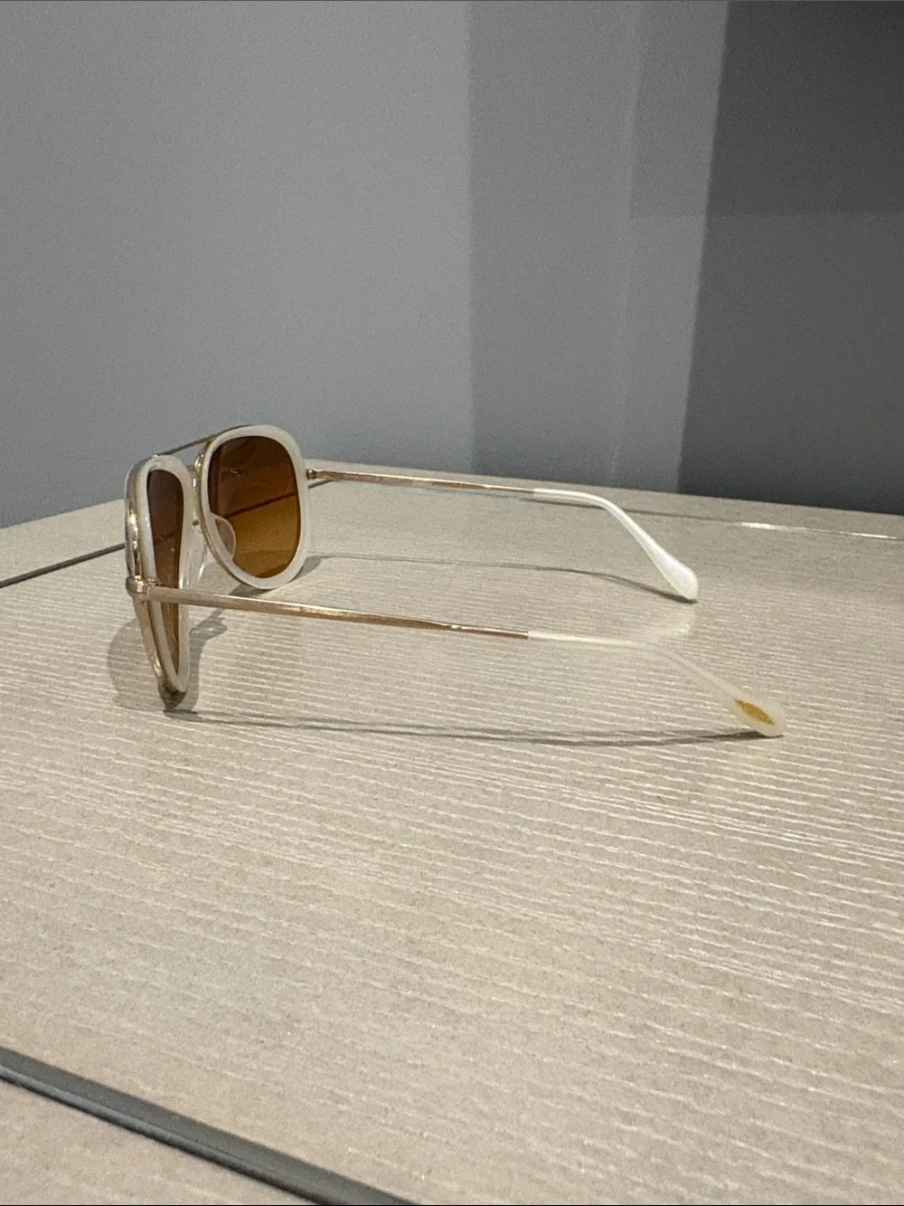 Authentic Oliver Peoples Gold Frame Sunglasses with Brown Lenses